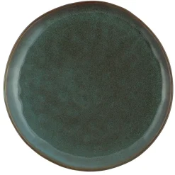 PRO.MUNDI Assiette plate rond vert grès émaillé Ø 28 cm Sky Sale