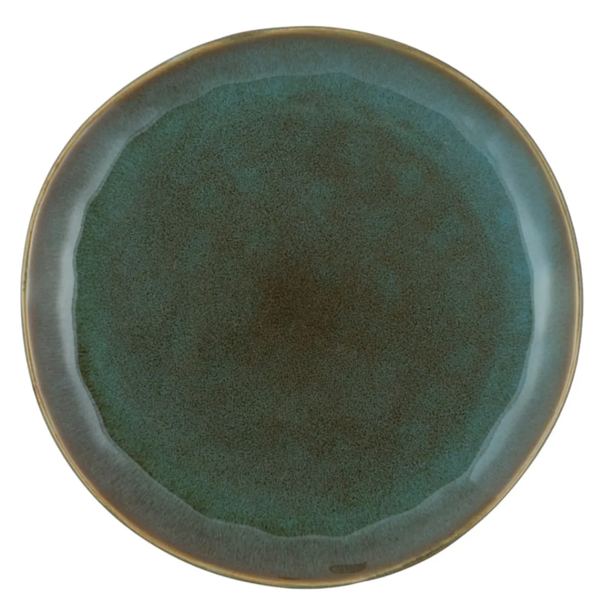 PRO.MUNDI Assiette plate rond vert grès émaillé Ø 24 cm Sky Online