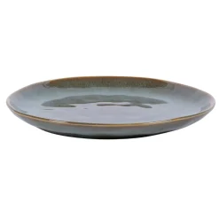 PRO.MUNDI Assiette plate rond vert grès émaillé Ø 24 cm Sky Online