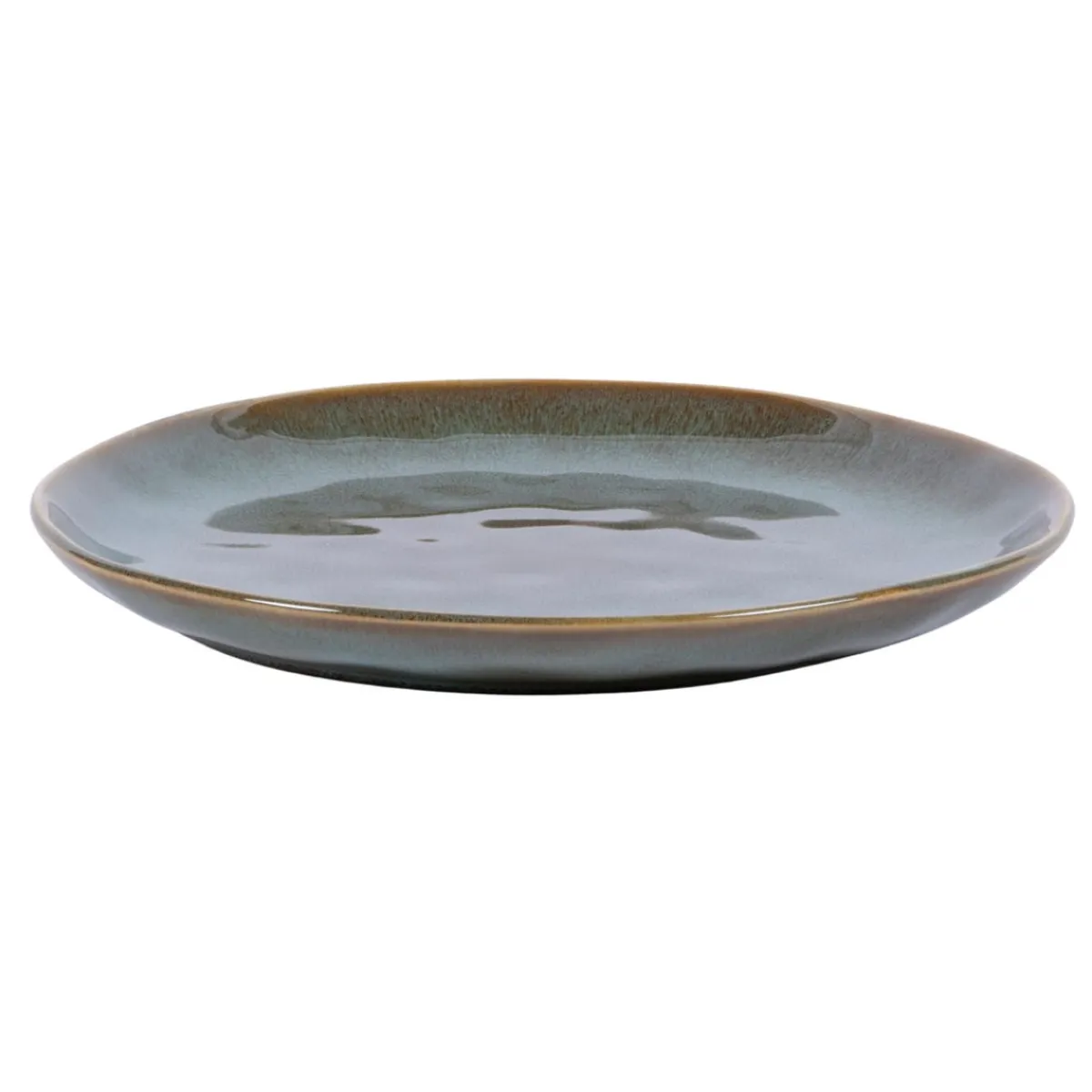 PRO.MUNDI Assiette plate rond vert grès émaillé Ø 24 cm Sky Online