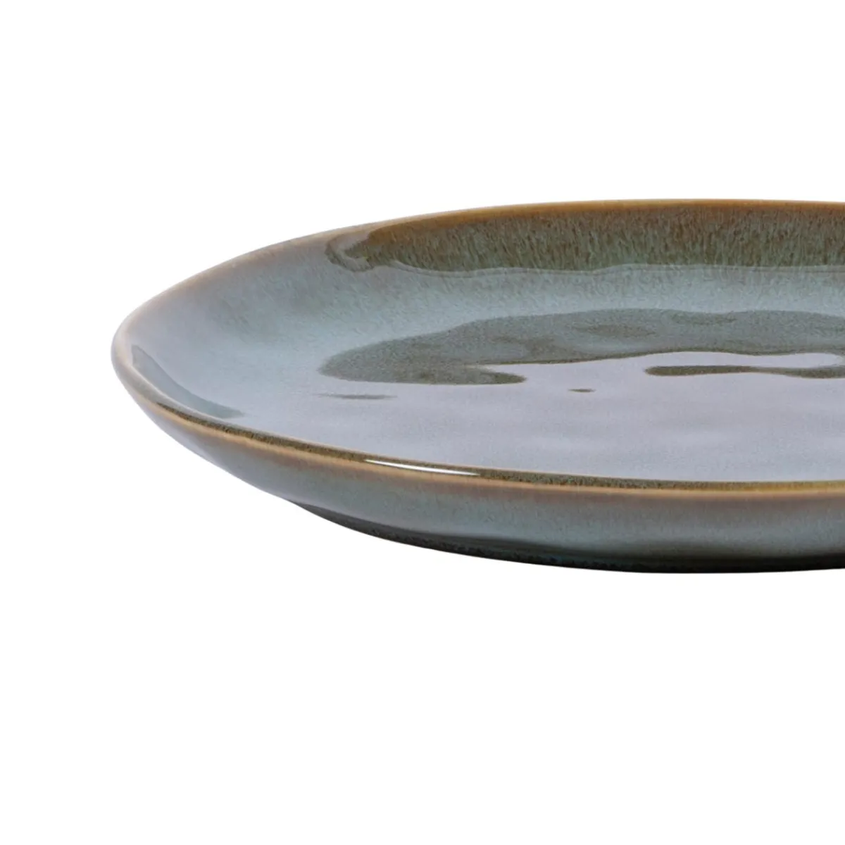 PRO.MUNDI Assiette plate rond vert grès émaillé Ø 24 cm Sky Online