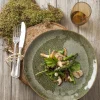 Assiette plate rond vert grès émaillé Ø 20 cm Sky - PRO.MUNDI Clearance