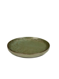 Assiette plate rond vert grès émaillé Ø 16 cm Surface - SERAX New