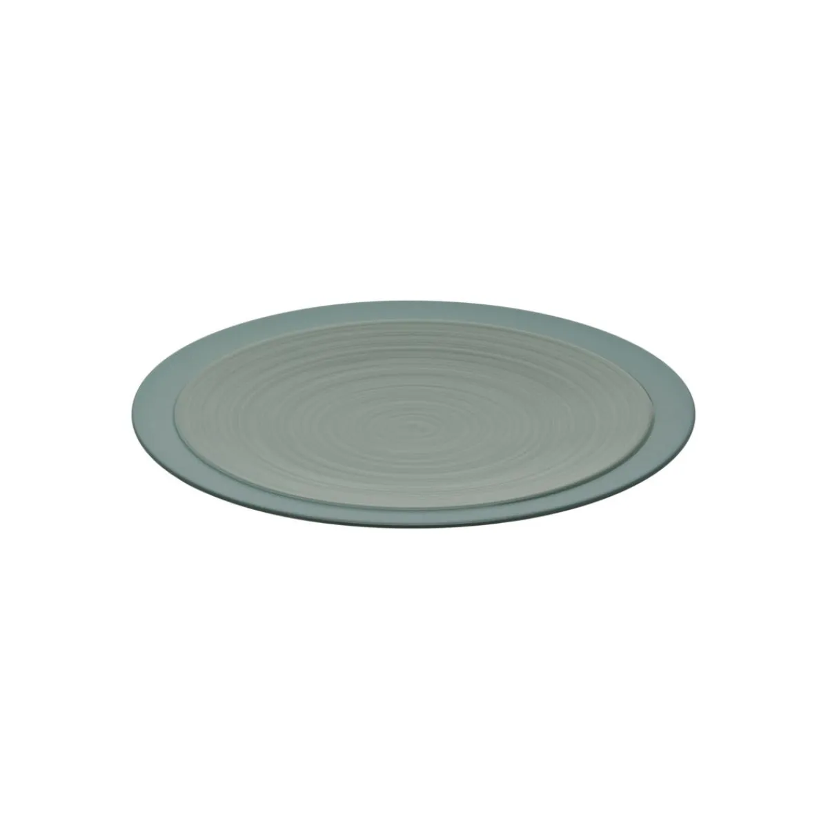 Assiette plate rond vert grès émaillé Ø 26 cm Bahia - DEGRENNE Online