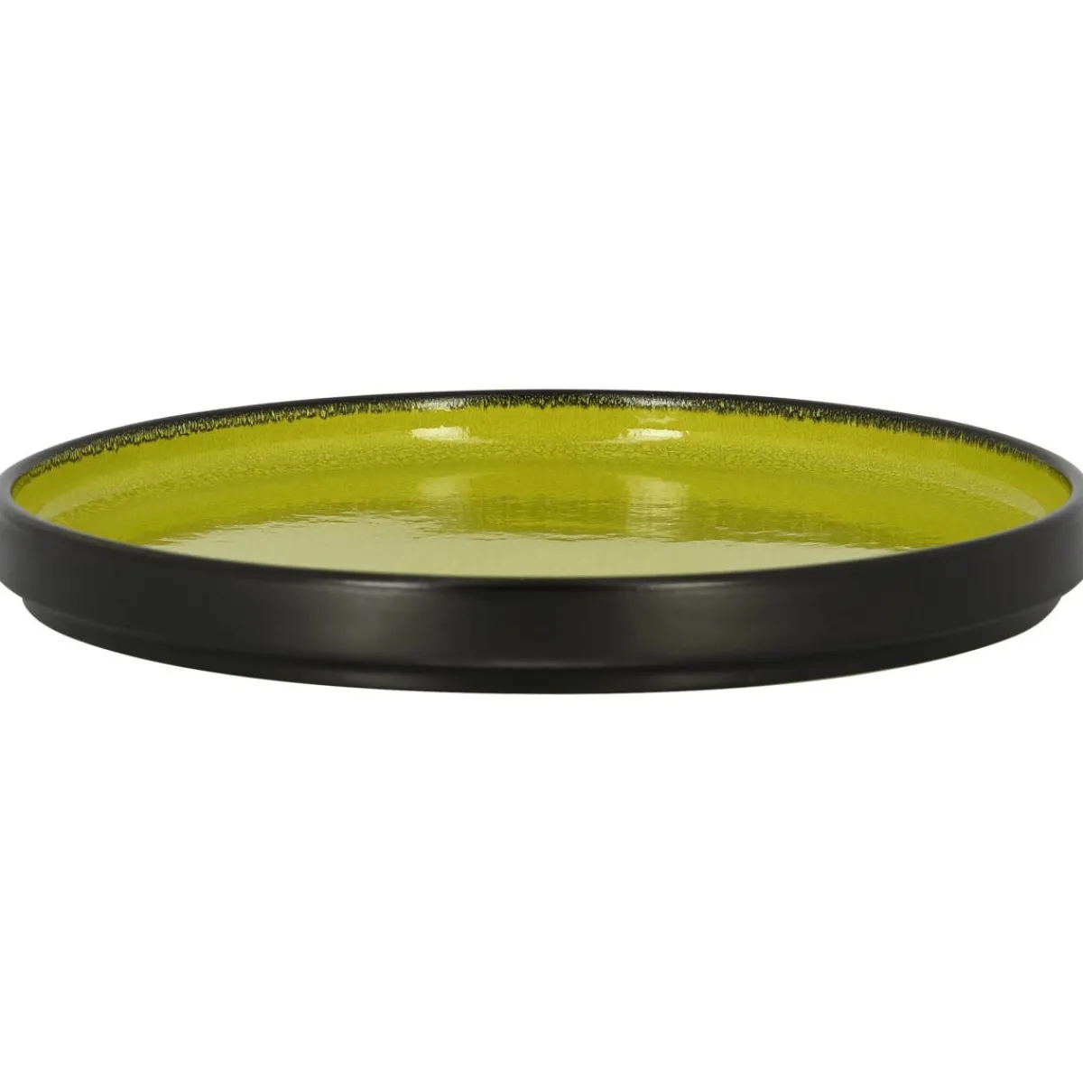 Assiette plate rond vert porcelaine vitrifiée Ø 22,7 cm Fire - RAK Online