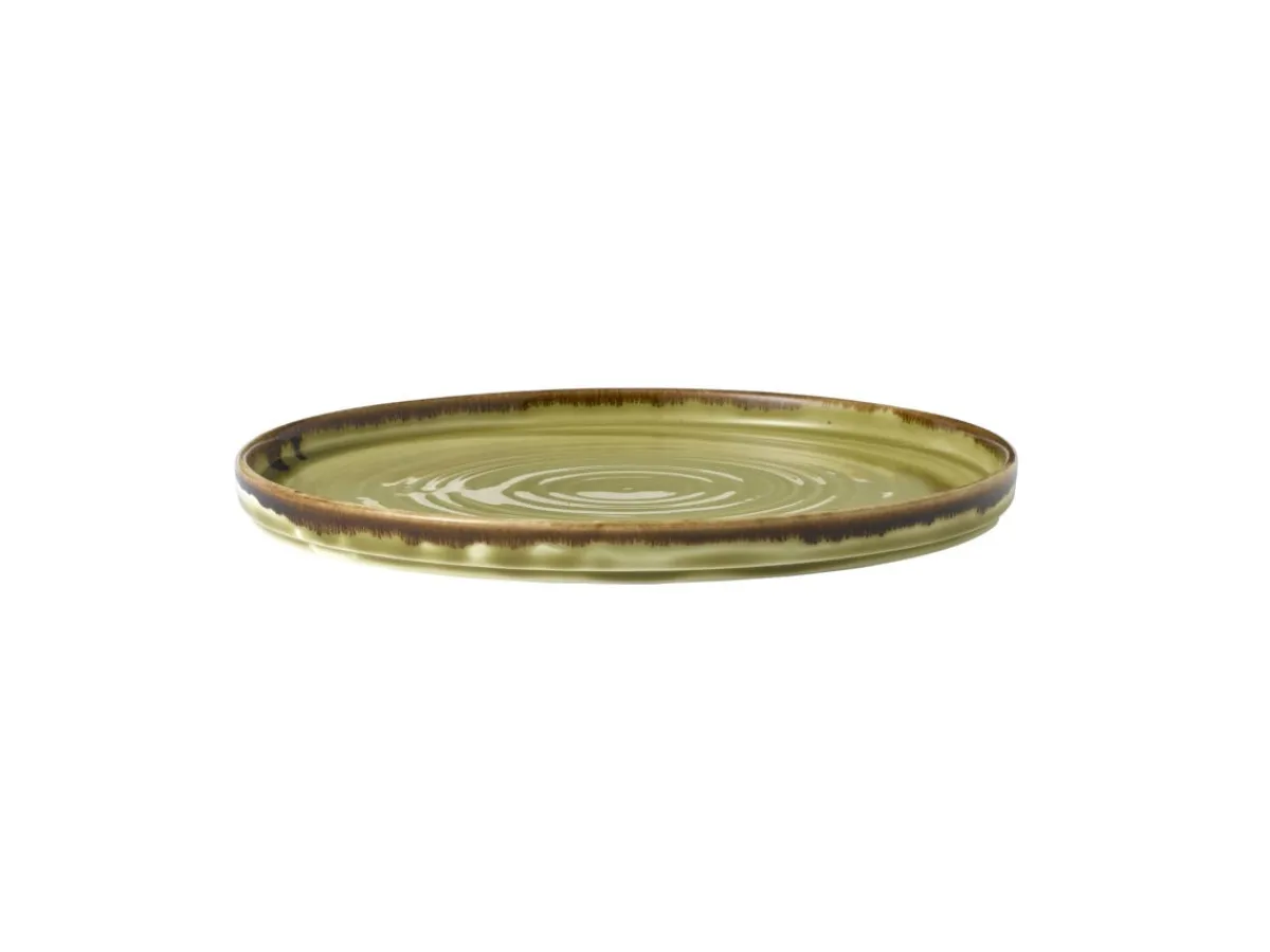 RAK Assiette plate rond vert porcelaine vitrifiée Ø 26,7 cm Fire Discount