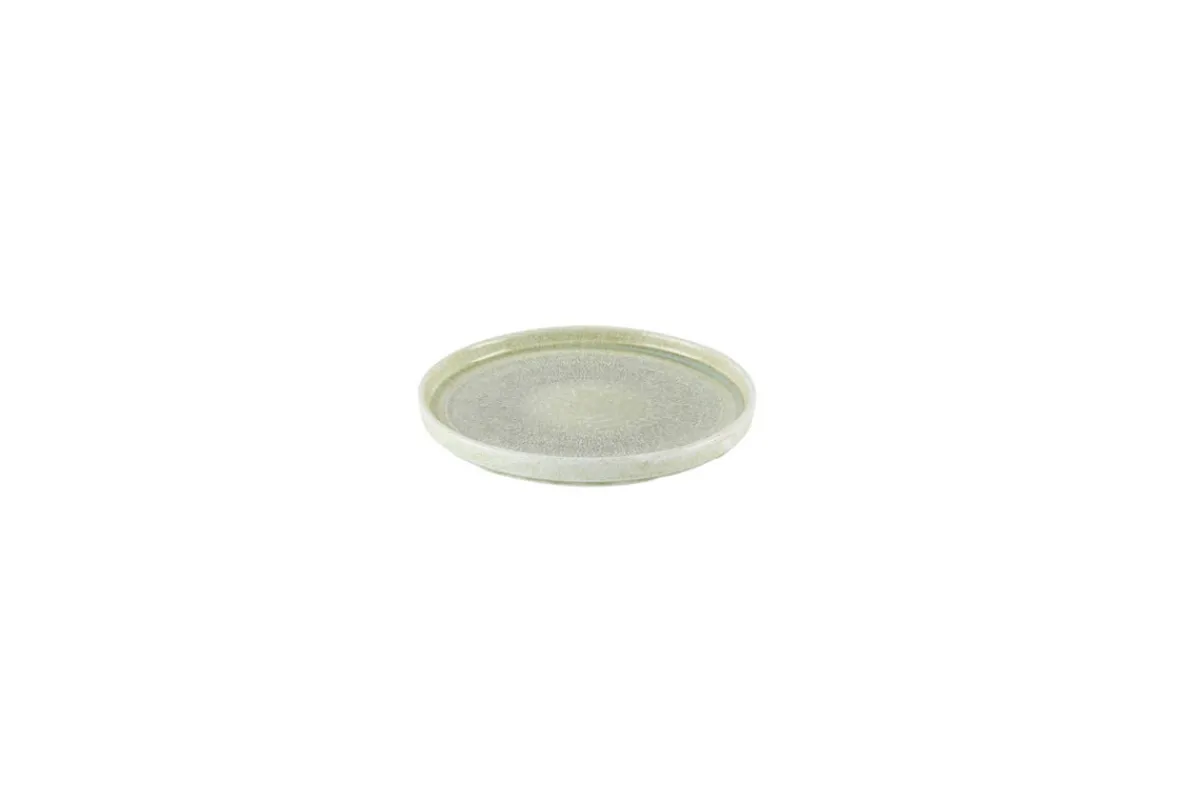 Assiette plate rond vert porcelaine vitrifiée Ø 21 cm Harvest Grain - DUDSON