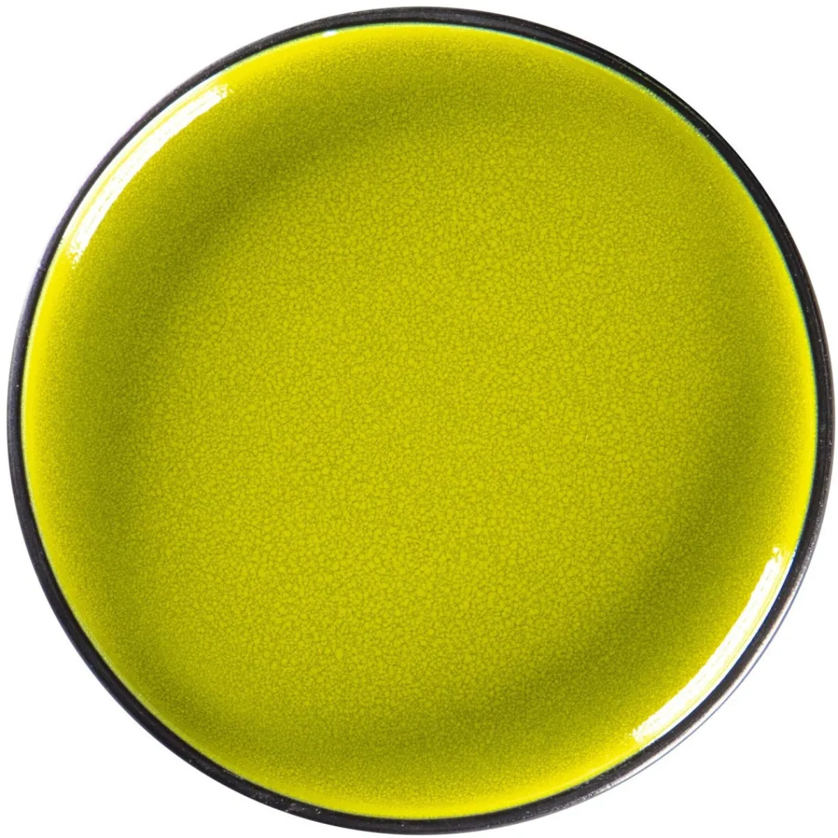 Assiette plate rond vert porcelaine vitrifiée Ø 15,7 cm Fire - RAK New