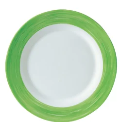ARCOROC Assiette plate rond vert verre opal Ø 19,5 cm Brush Clearance