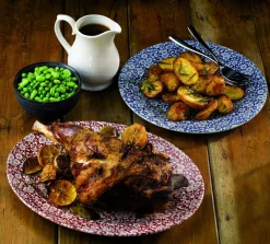 Assiette plate rond Victorian Calico Bleu Willow porcelaine vitrifiée Ø 27,6 cm Vintage Prints Victorian Willow - CHURCHILL Hot
