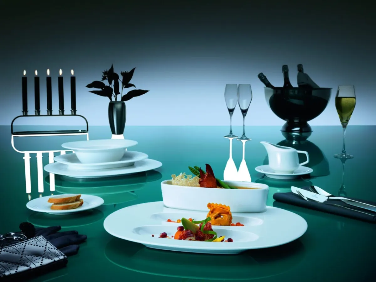 Assiette plate sans aile rond ivoire porcelaine vitrifiée Ø 27 cm Affinity - VILLEROY & BOCH Discount