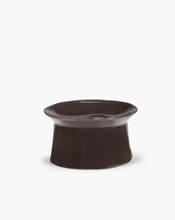 Assiette plate surélevée rond ébène grès émaillé Ø 19,5 cm La Mère - SERAX Sale