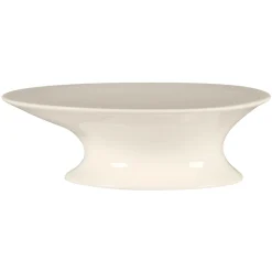 Assiette plate surélevée rond blanc porcelaine bone china 19x17,7 cm Bravura - RAK Outlet