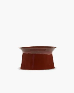 SERAX Assiette plate surélevée rond Venetian red grès émaillé Ø 19,5 cm La Mère Outlet