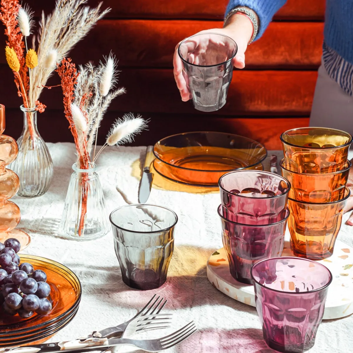 Assiette plate transparent verre trempé Ø 26 cm Picardie - DURALEX New