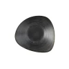 Assiette plate triangulaire Raw Black porcelaine vitrifiée 22,9x22,9 cm Stonecast Raw - CHURCHILL Best