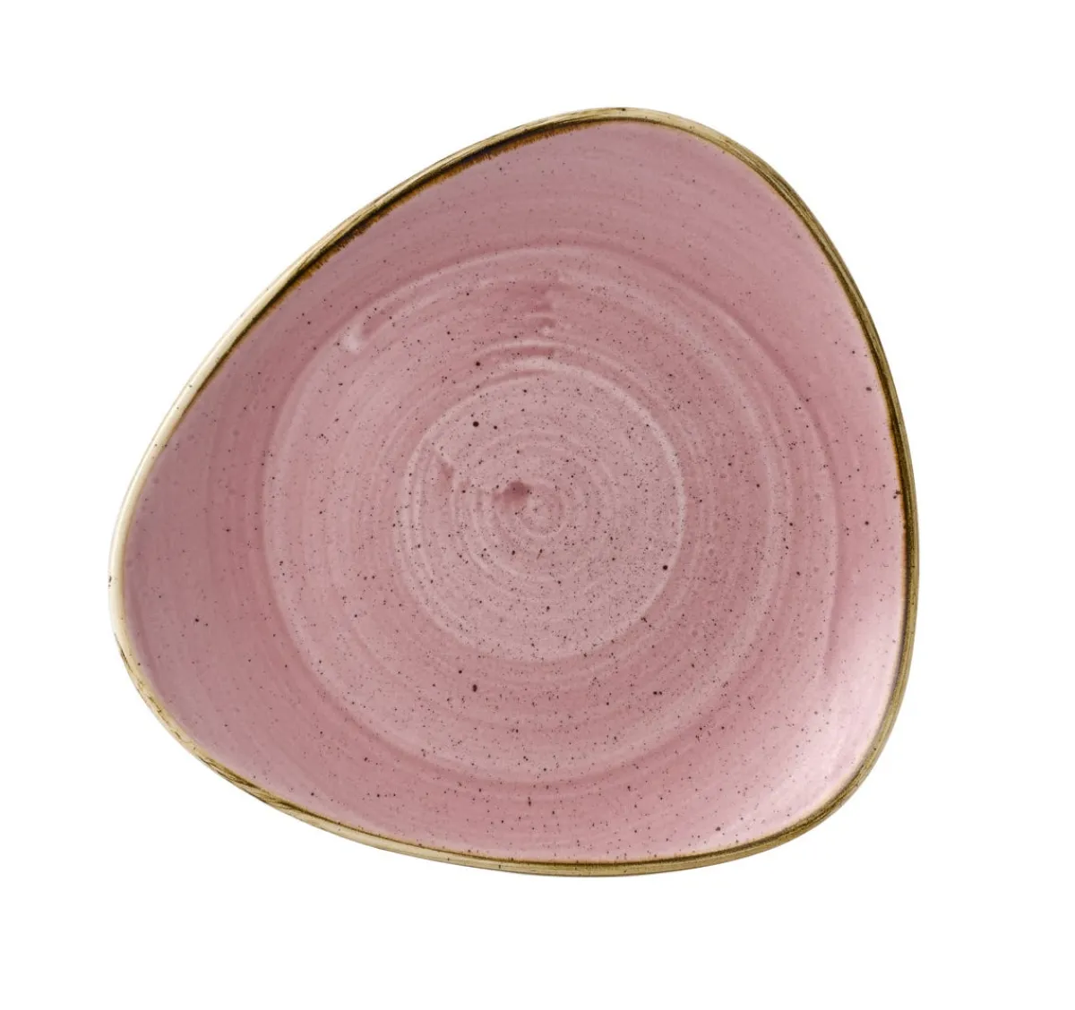 CHURCHILL Assiette plate triangulaire Petal Pink porcelaine vitrifiée 22,9x22,9 cm Stonecast Petal Best