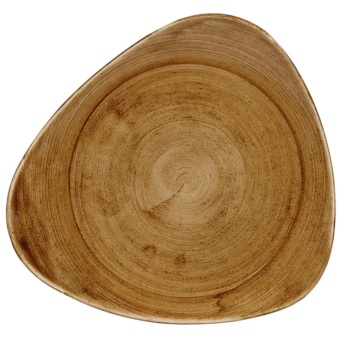 CHURCHILL Assiette plate triangulaire Vintage Copper porcelaine vitrifiée 26,5x26,5 cm Stonecast Patina