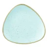 Assiette plate triangulaire bleu porcelaine vitrifiée 26,5x26,5 cm Stonecast Duck Egg - CHURCHILL Hot