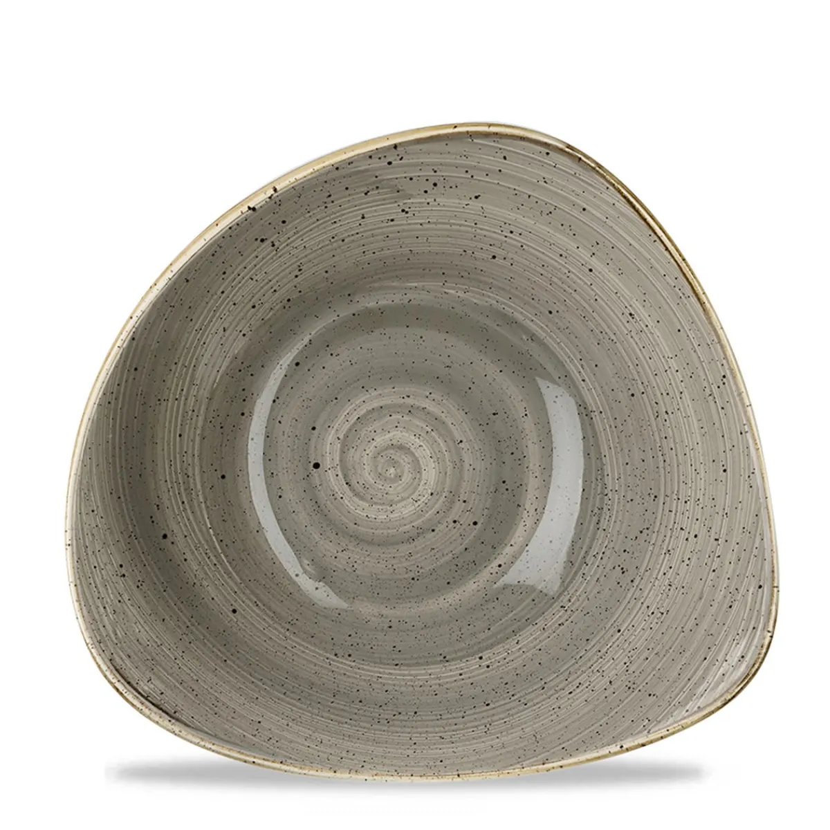 Assiette plate triangulaire peppercorn porcelaine vitrifiée 26,5x26,5 cm Stonecast Grey - CHURCHILL Discount
