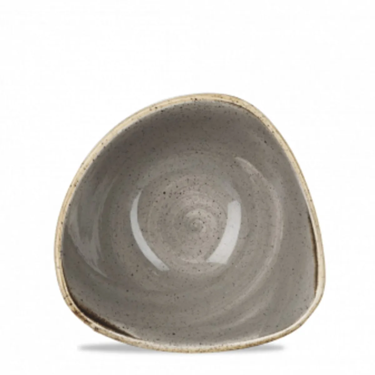 Assiette plate triangulaire peppercorn porcelaine vitrifiée 26,5x26,5 cm Stonecast Grey - CHURCHILL Discount