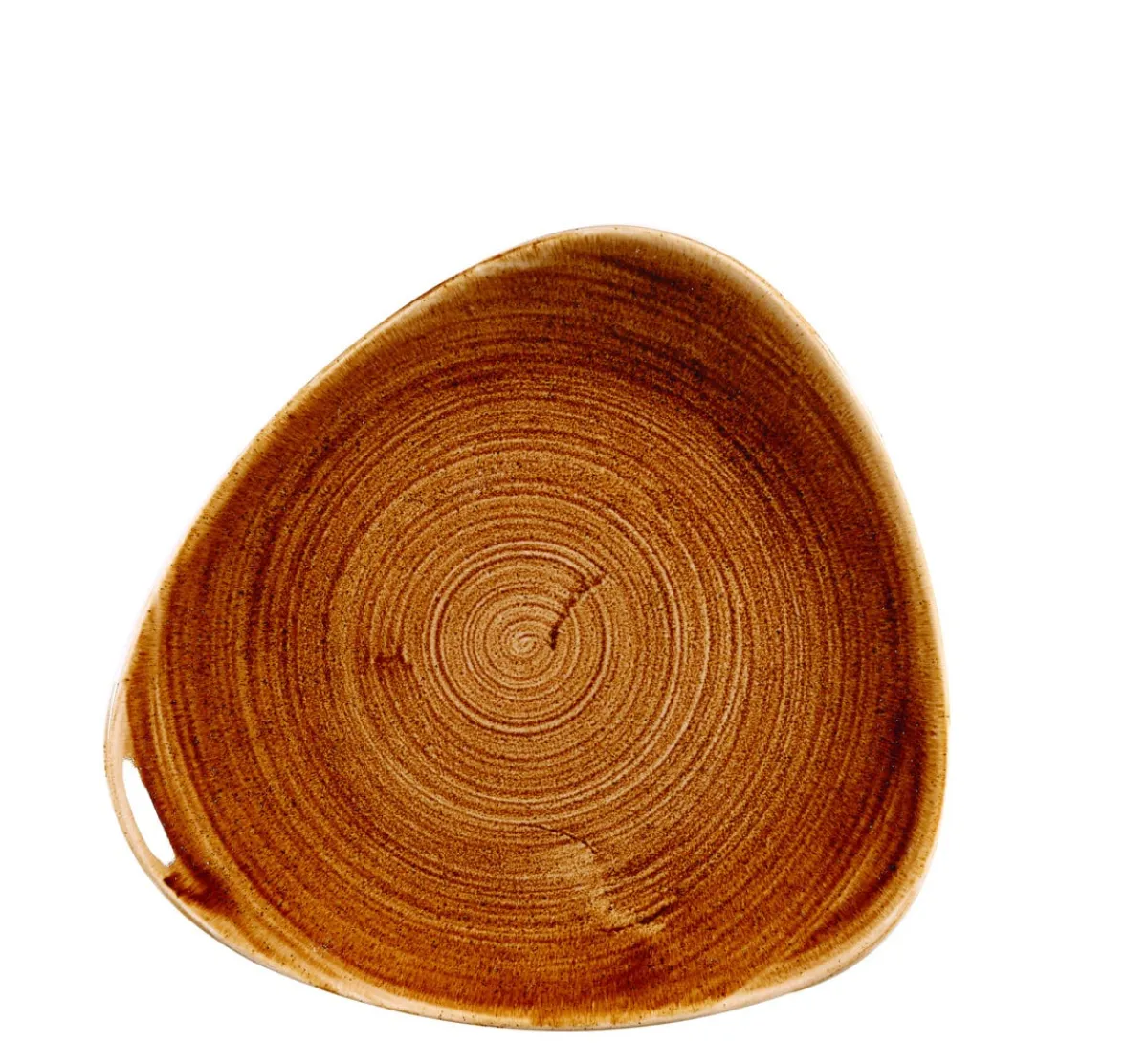 CHURCHILL Assiette plate triangulaire Vintage Copper porcelaine vitrifiée 22,9x22,9 cm Stonecast Patina Outlet