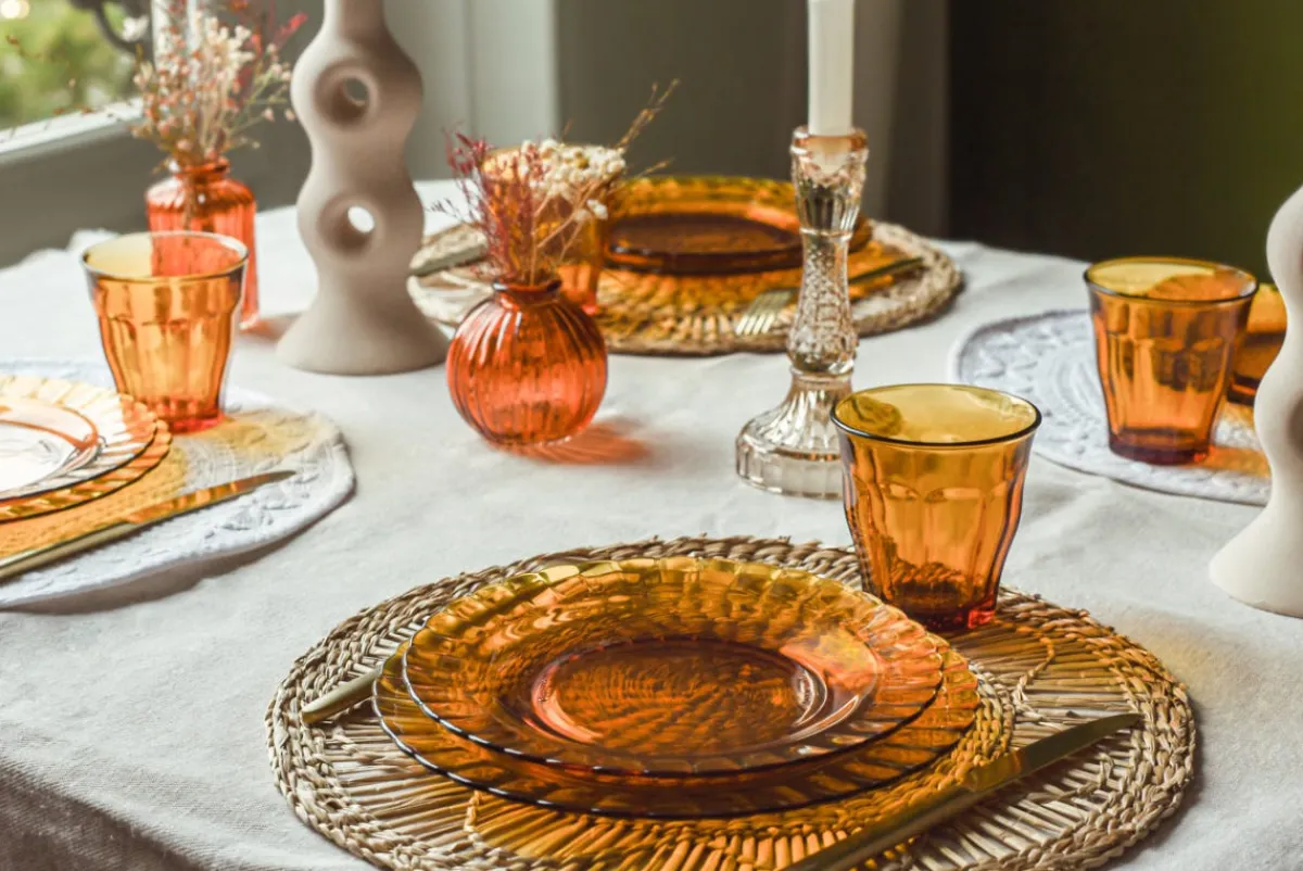 DURALEX Assiette plate vermeil verre trempé Ø 26 cm Picardie