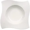 Assiette à pâtes carré ivoire porcelaine vitrifiée 28x28 cm New Wave - VILLEROY & BOCH Hot