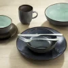 Assiette à pâtes rond turquoise grès émaillé Ø 18 cm Feeling - MEDARD DE NOBLAT Best