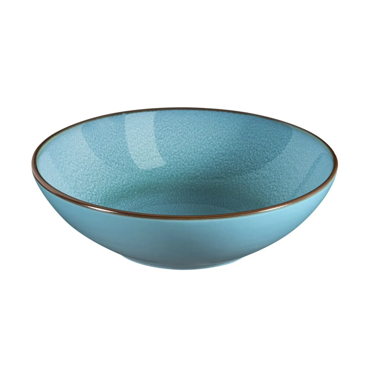 Assiette à pâtes rond turquoise grès émaillé Ø 18 cm Feeling - MEDARD DE NOBLAT Best