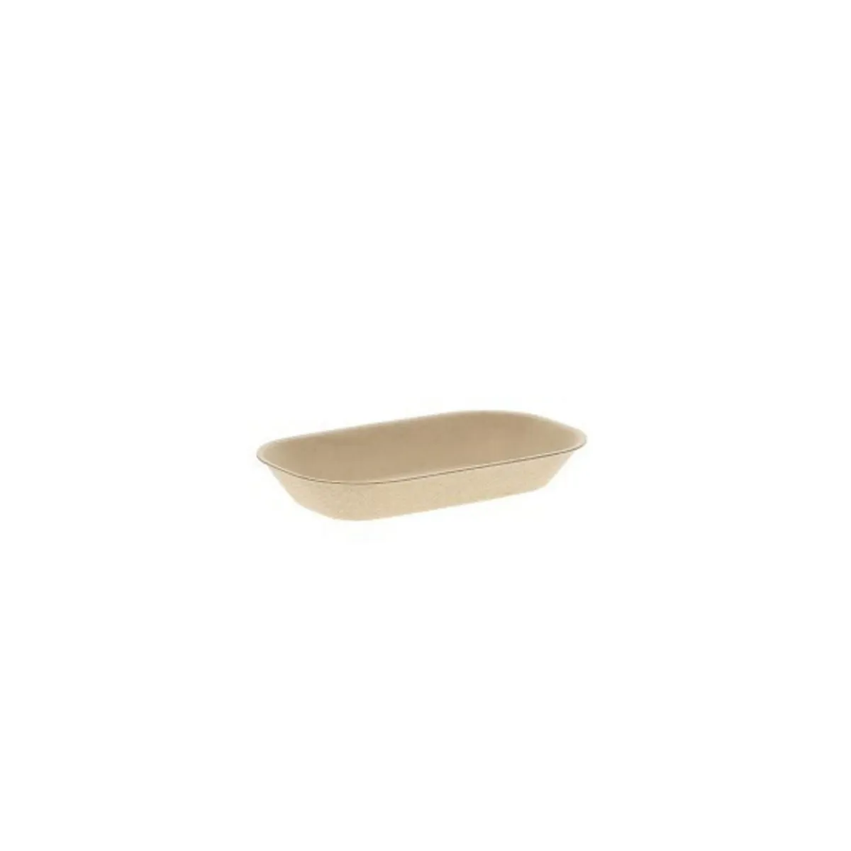 PRO.MUNDI Assiette rectangulaire bagasse rectangulaire 11x6,5x1,6 cm Oxstal (600 pièces) Outlet