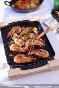 Assiette rectangulaire noir fonte d'acier 33x23 cm - STAUB Online