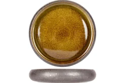 Assiette rond argent porcelaine Ø 22 cm Elements Mineral - PROOF Discount