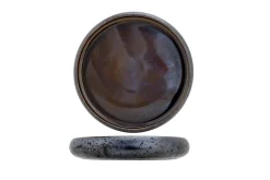 Assiette rond argent porcelaine Ø 28 cm Elements Mineral - PROOF Online