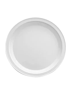 Assiette rond blanc acier émaillé Ø 22 cm Use & Reuse (60 pièces) - PINTINOX Online