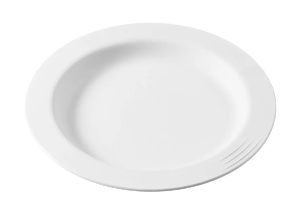 Assiette rond blanc fibre végétale Ø 23 cm Liliroc - SAINT ROMAIN Hot