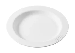 SAINT ROMAIN Assiette rond blanc fibre végétale Ø 18 cm Liliroc New