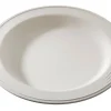 SAINT ROMAIN Assiette rond blanc fibre végétale Ø 18 cm Lilitouch New