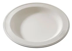 SAINT ROMAIN Assiette rond blanc fibre végétale Ø 23 cm Lilitouch Clearance