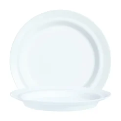 Assiette rond blanc verre opal Ø 23,5 cm Autonomy - ARCOROC Discount
