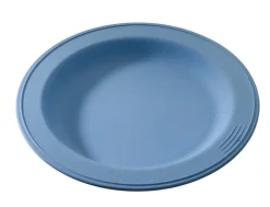 Assiette rond bleu fibre végétale Ø 23 cm Lilitouch - SAINT ROMAIN Hot