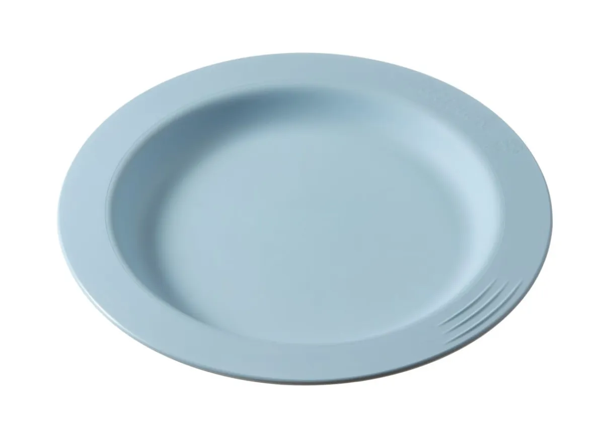 SAINT ROMAIN Assiette rond bleu ocean fibre végétale Ø 18 cm Liliroc