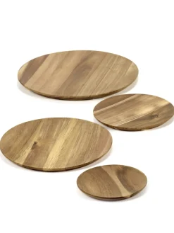 Assiette rond brun acacia Ø 26 cm Dune - SERAX Clearance