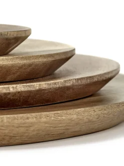 SERAX Assiette rond brun acacia Ø 33 cm Dune Sale