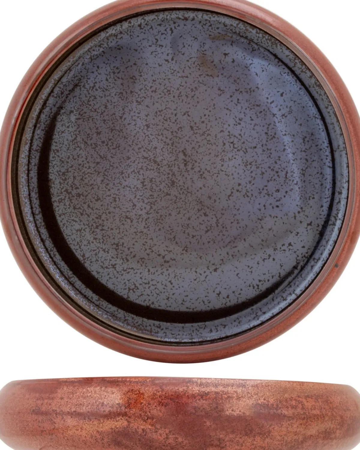 Assiette rond brun porcelaine Ø 22 cm Elements Maroon - PROOF New