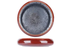 PROOF Assiette rond brun porcelaine Ø 17 cm Elements Maroon Discount