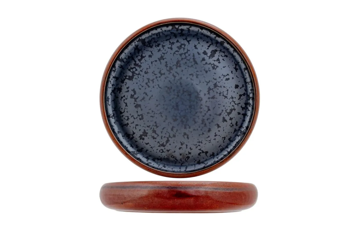 Assiette rond brun porcelaine Ø 28 cm Elements Maroon - PROOF Clearance