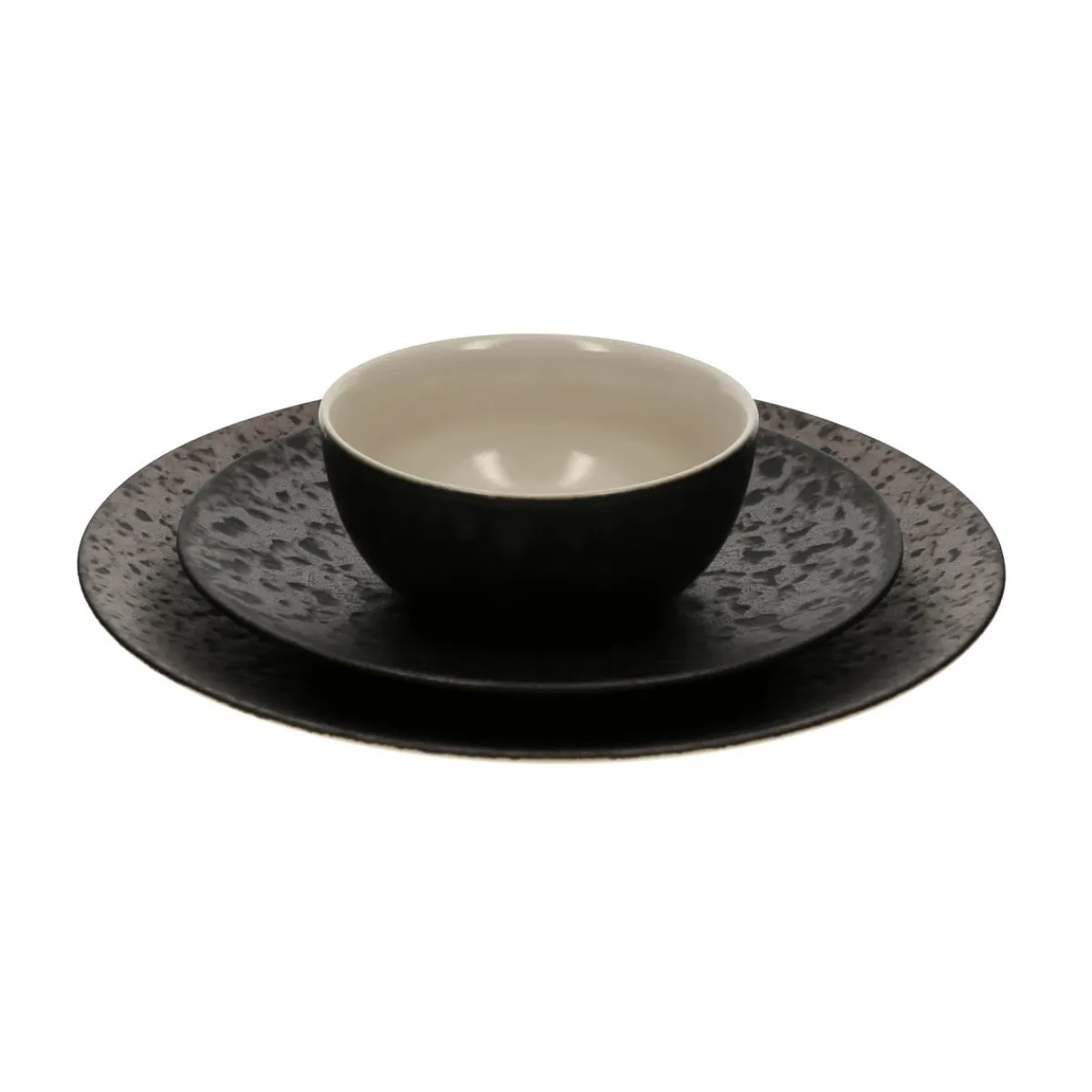 ESSENTIALS COLLECTION Assiette rond gris foncé Grès Ø 21 cm Oxstal (48 pièces) Best