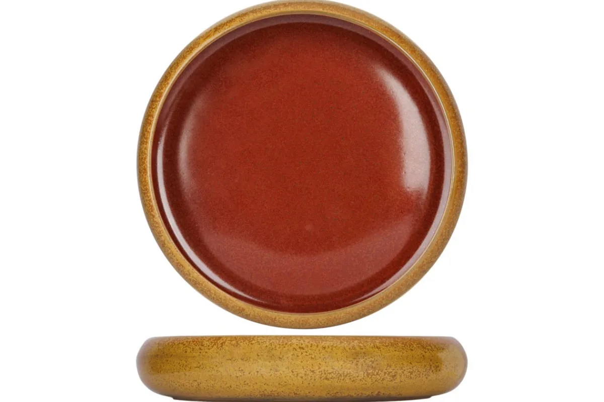 Assiette rond jaune porcelaine Ø 22 cm Elements Mustard - PROOF Outlet