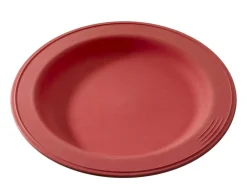 Assiette rond rouge fibre végétale Ø 23 cm Lilitouch - SAINT ROMAIN Hot